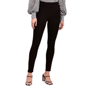 FRAME BLACK HIGH-WAISTED SKINNY JEANS